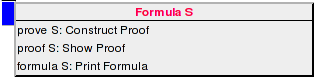 Menu of Formula S